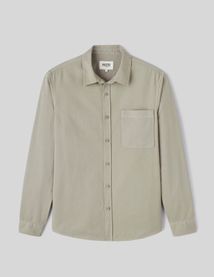 Chemise droite twill uni
