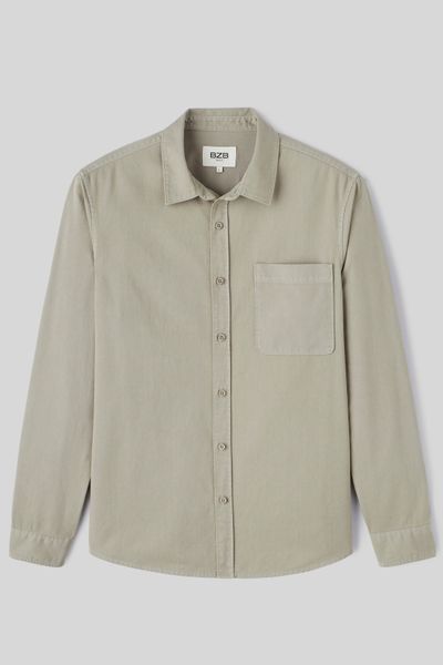 Chemise droite twill uni
