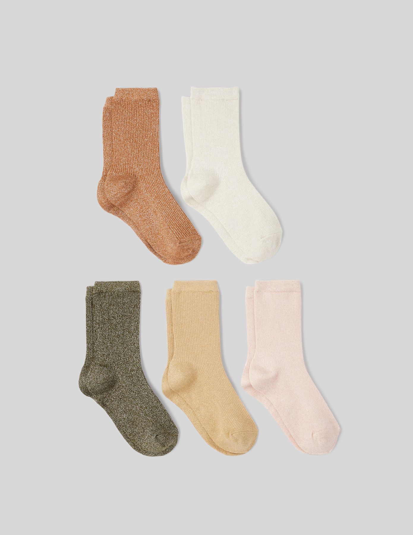 Lot de 5 paires de chaussettes lurex