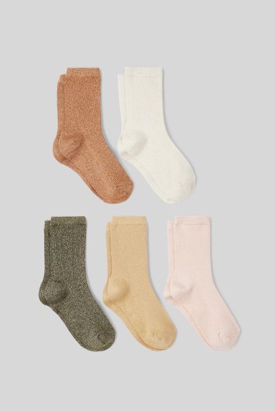 Lot de 5 chaussettes lurex