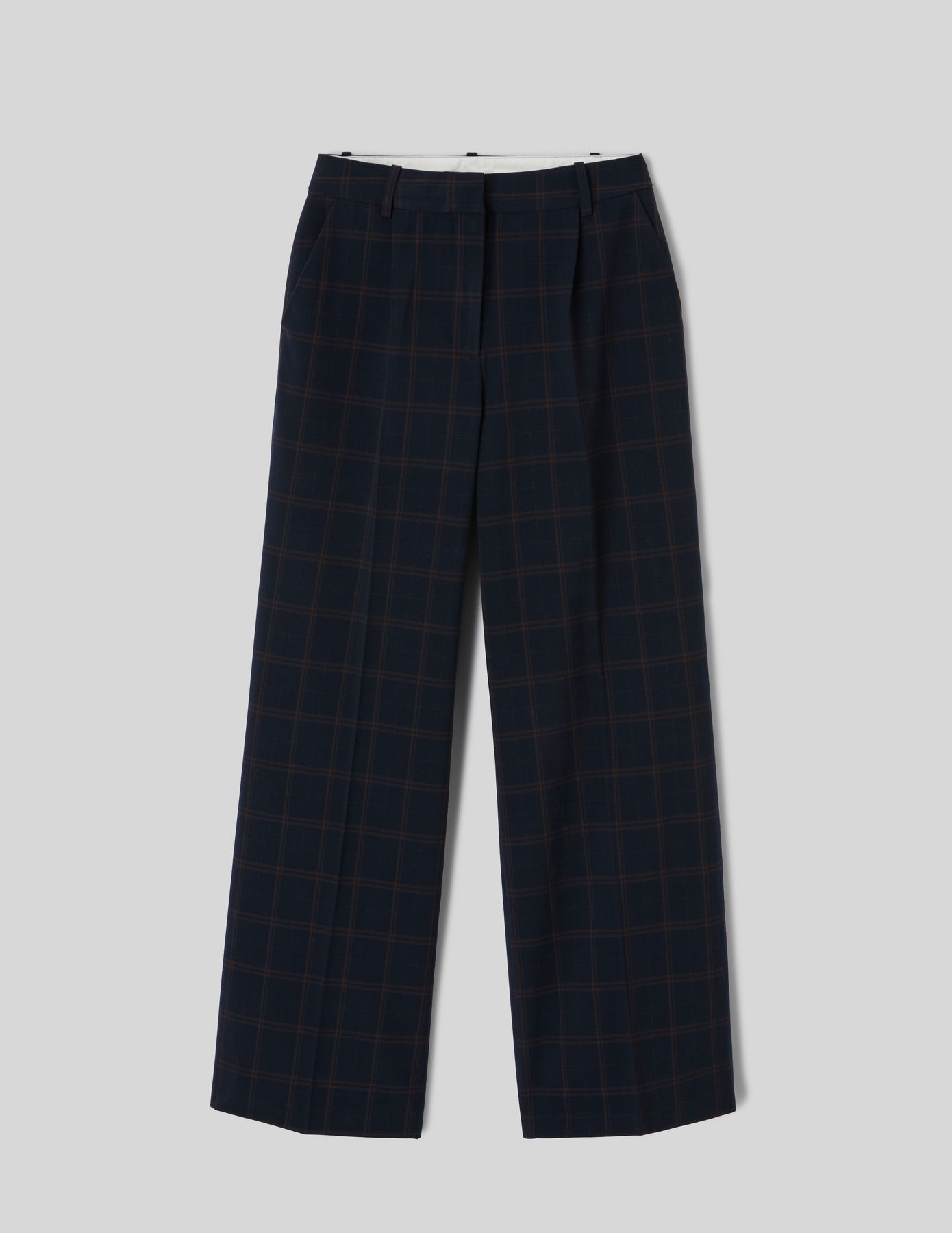 Pantalon carreaux &agrave; pinces