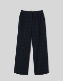 Pantalon carreaux &agrave; pinces