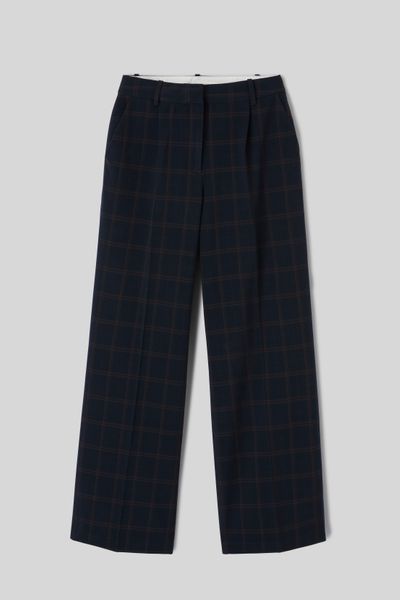 Pantalon carreaux &agrave; pinces