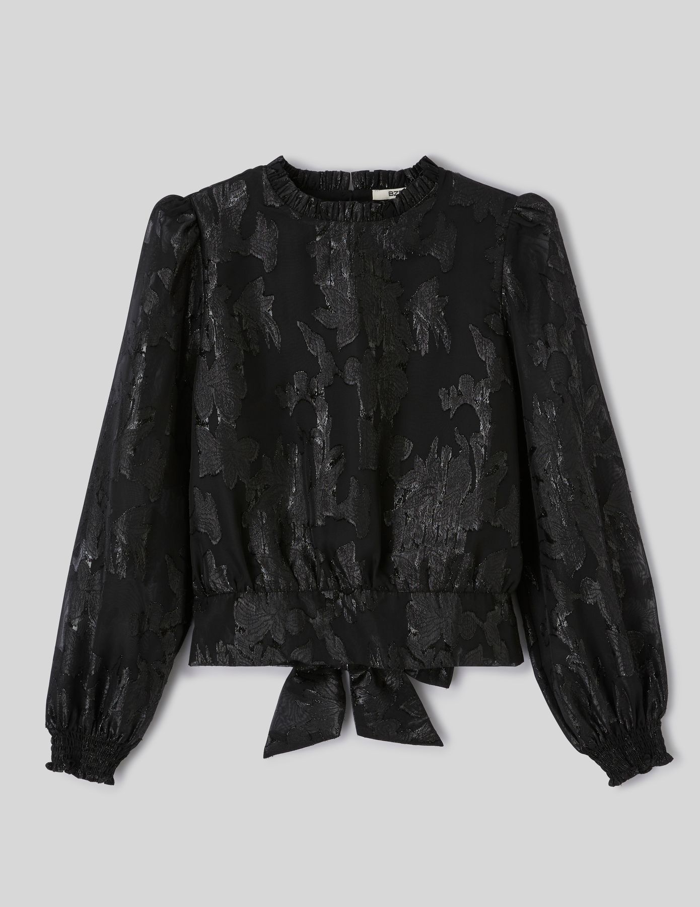 Blouse f&ecirc;te jacquard nou&eacute;e