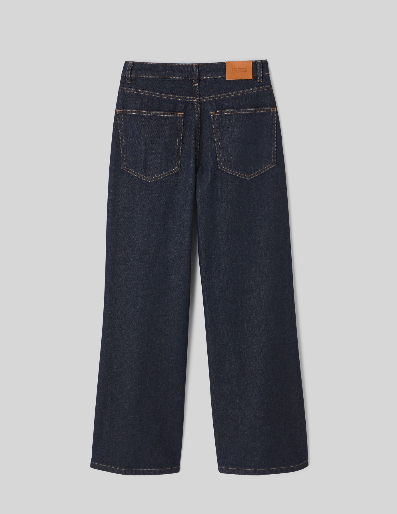 Jean wide leg ceinture asym&eacute;trique