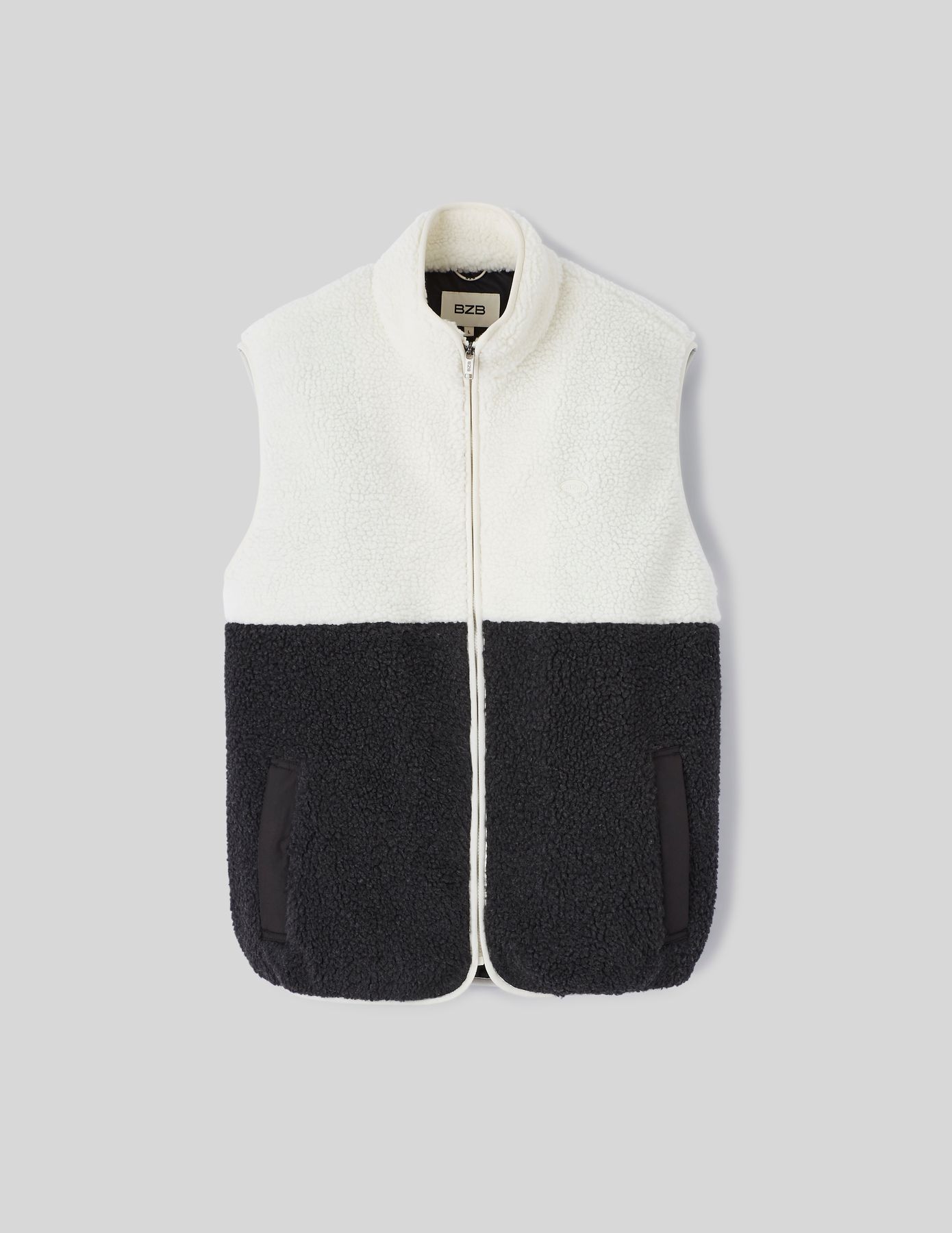 Veste sans manches sherpa colorblock