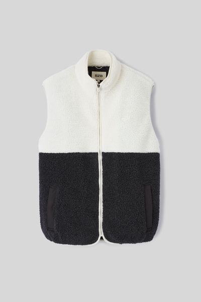 Veste sans manches sherpa colorblock