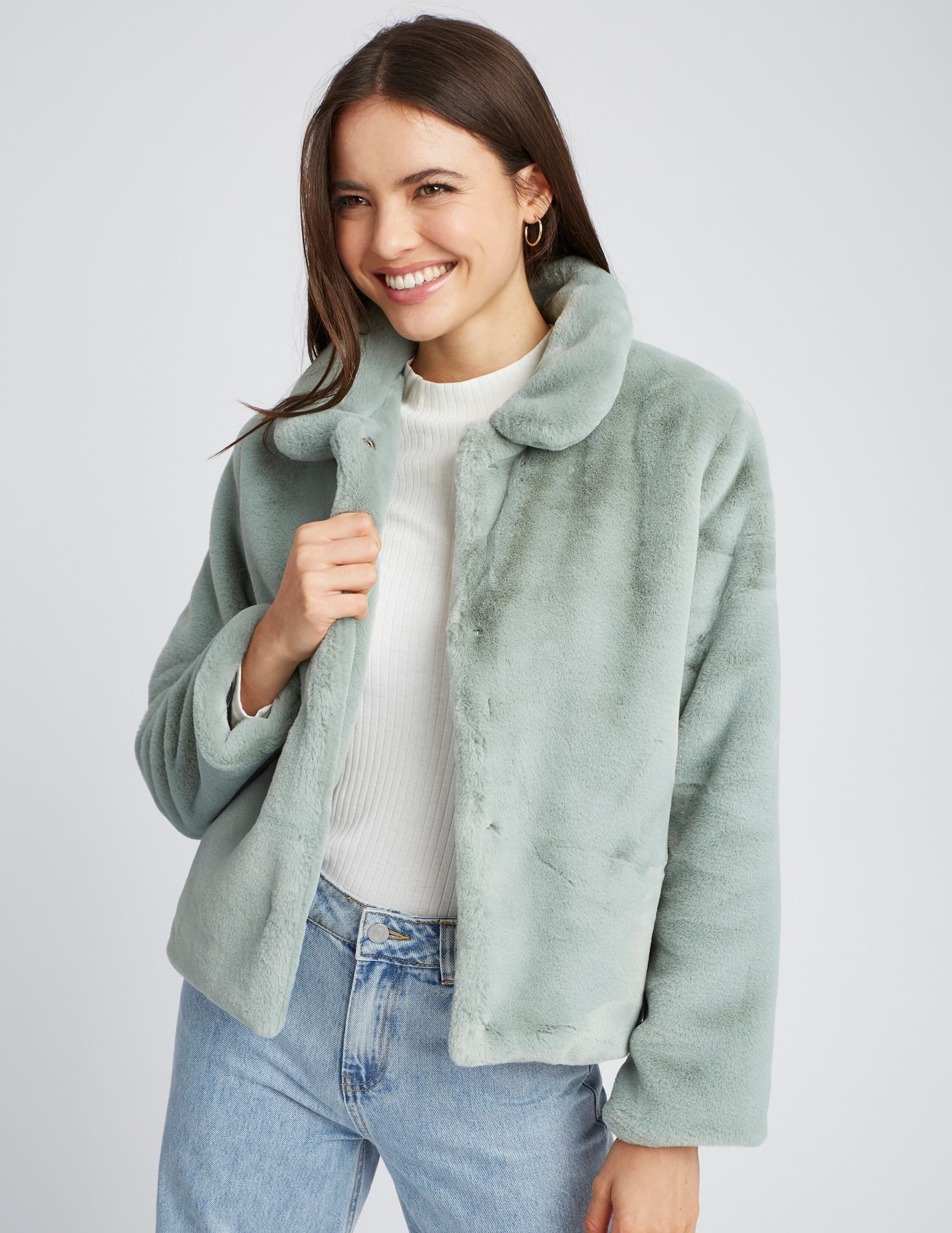 Blouson imitation fourrure