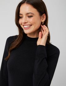 T-shirt col montant pailleté