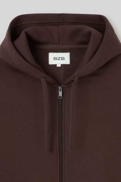 Sweat zipp&eacute; &agrave; capuche