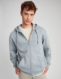 Sweat zippé à capuche