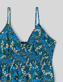 Robe courte imprimée polyester recyclé
