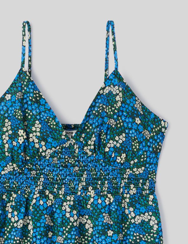 Robe courte imprimée polyester recyclé