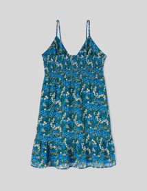 Robe courte imprimée polyester recyclé