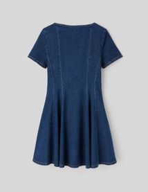 Robe denim boutonn&eacute;e