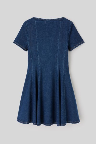 Robe denim boutonn&eacute;e