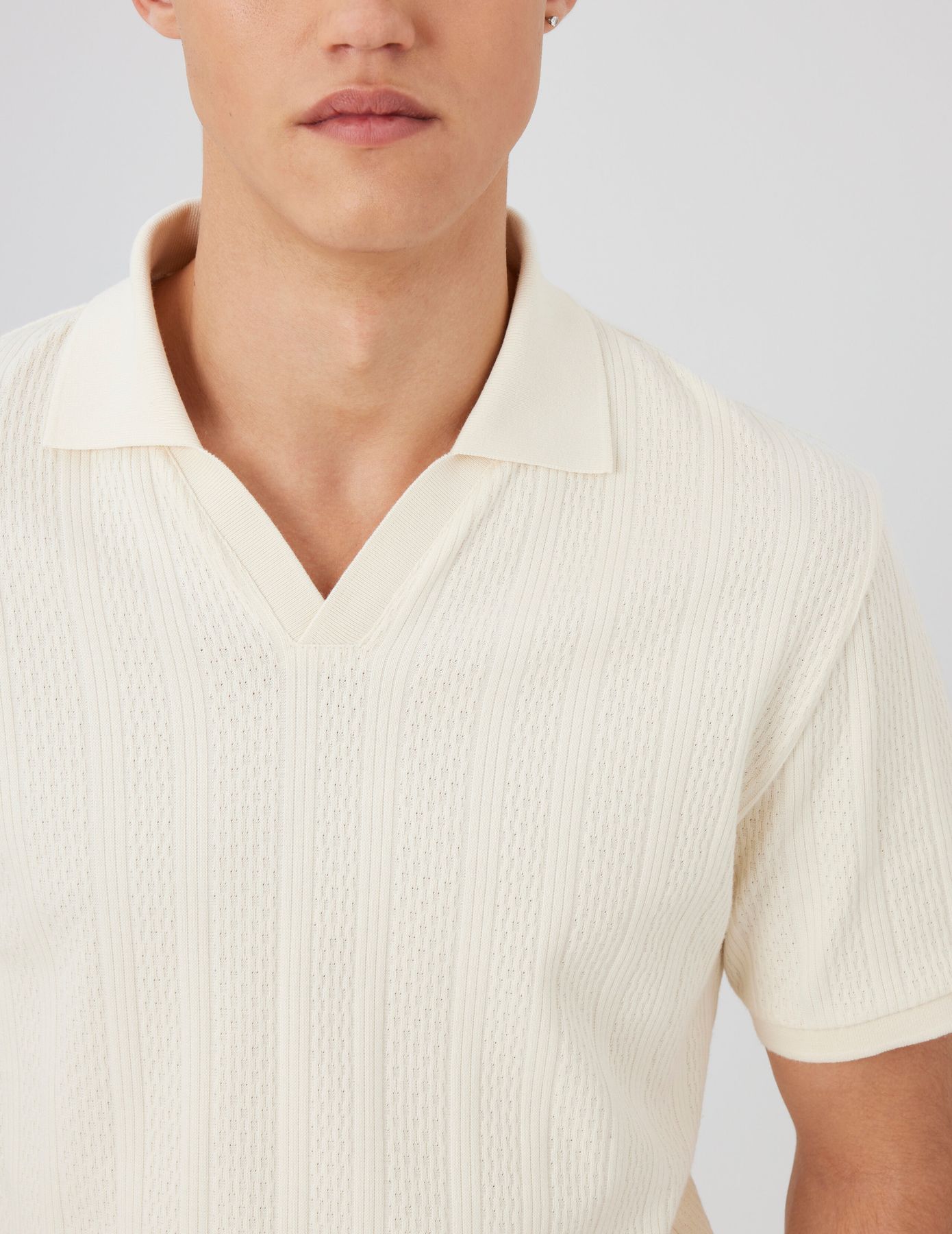 Polo maille fantaisie