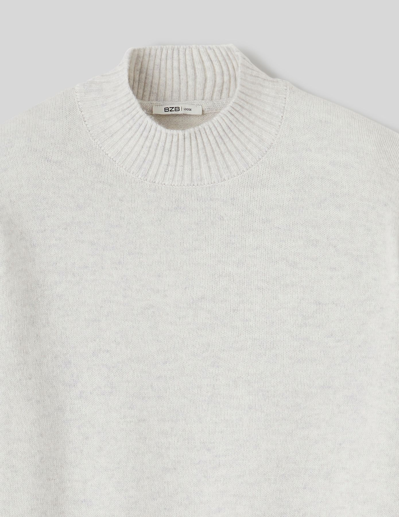 Pull col montant laine