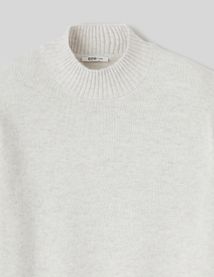 Pull col montant laine