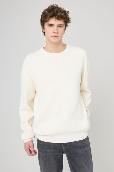 Pull chenille col rond