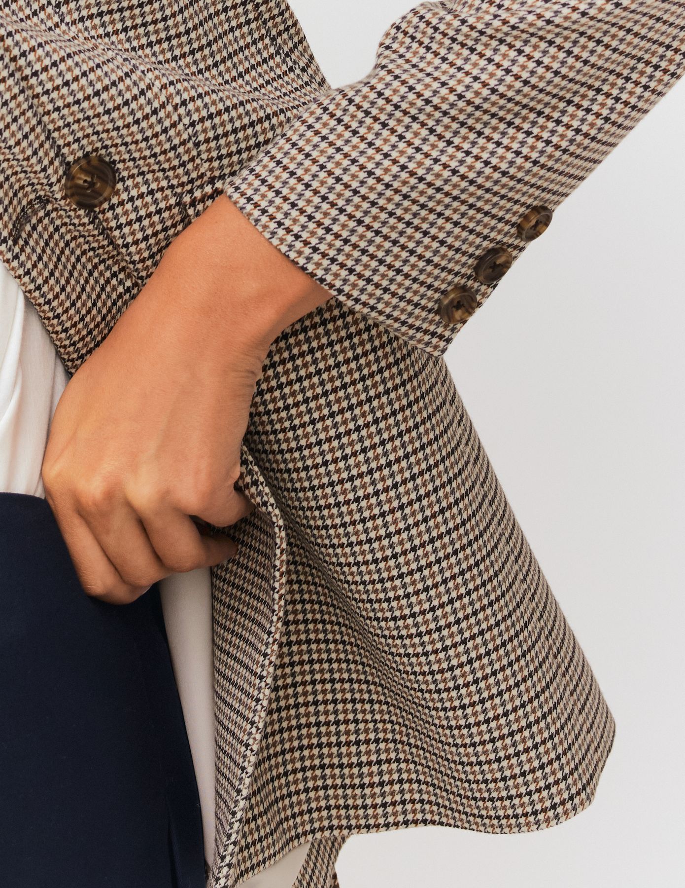 Veste blazer carreaux polyester recyclé