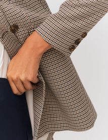Veste blazer carreaux polyester recyclé