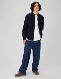 Chemise en velours c&ocirc;tel&eacute;