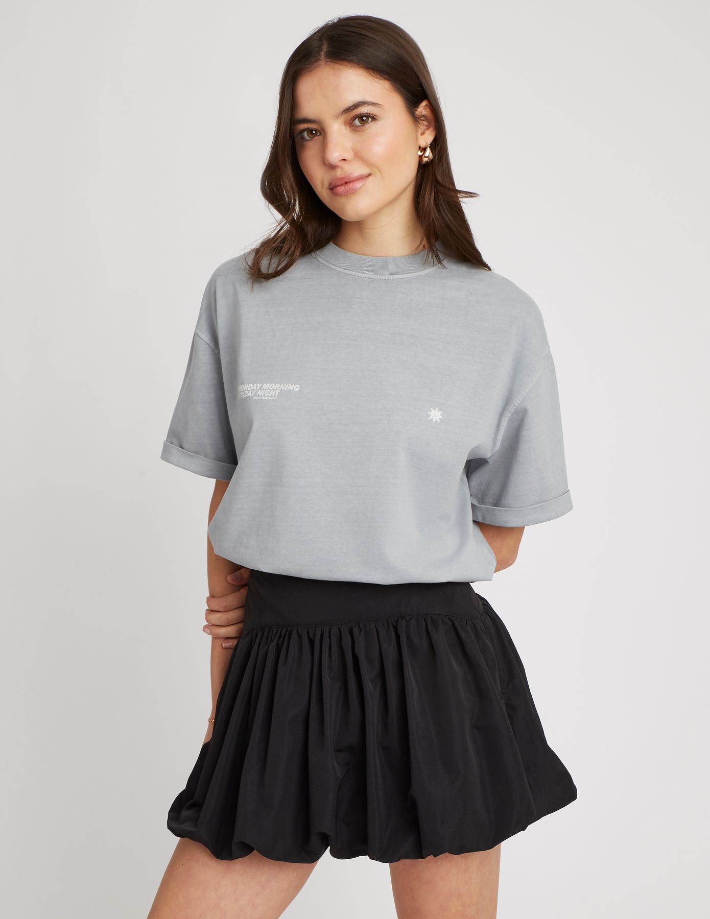 T-shirt délavé imprimé