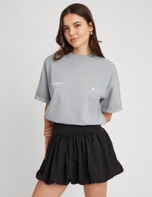 T-shirt délavé imprimé