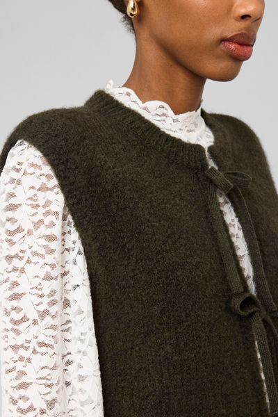 Gilet sans manche &agrave; n&oelig;uds