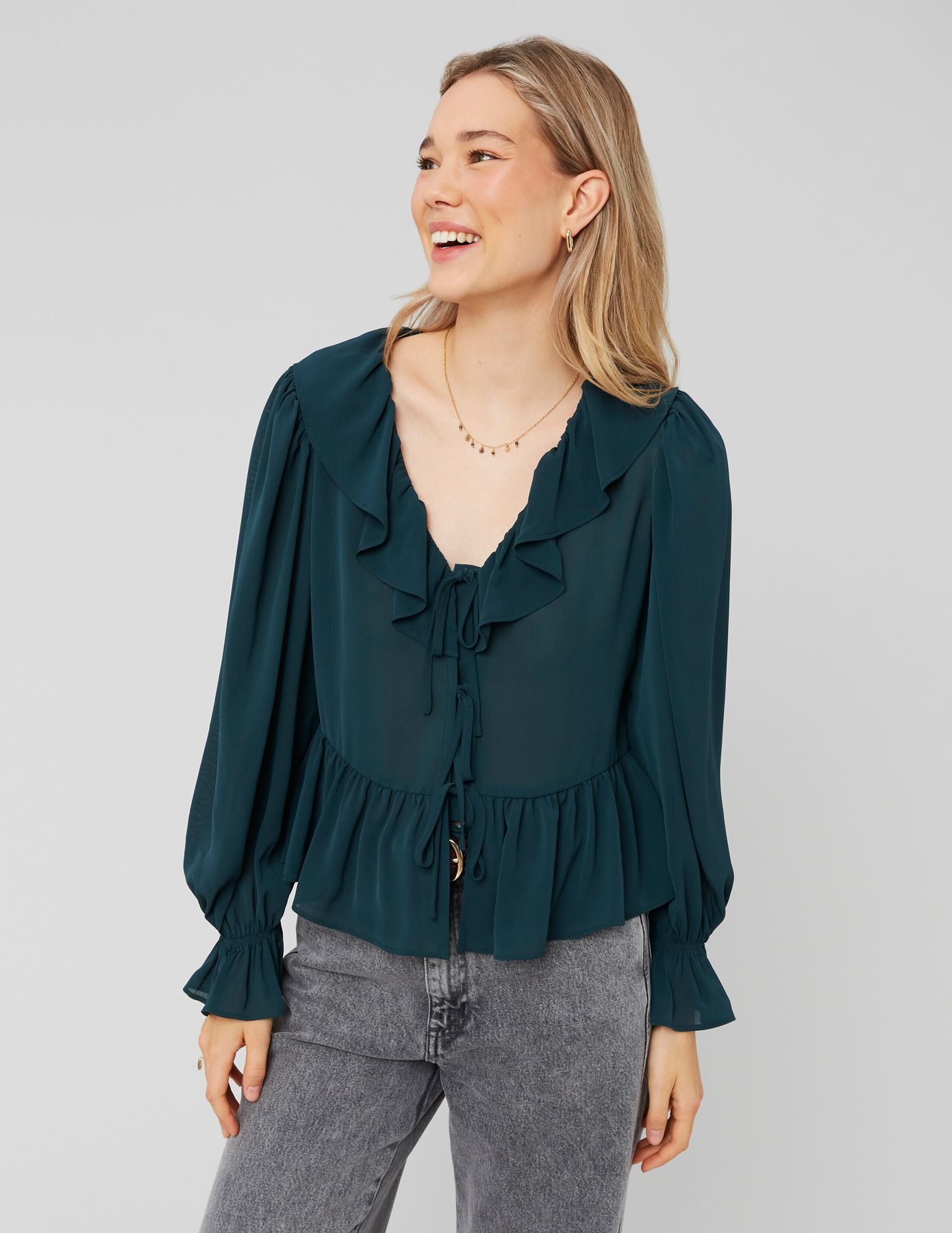 Blouse à volants