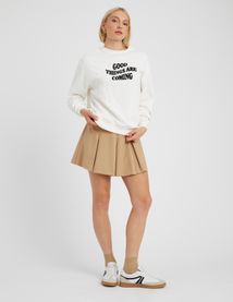 Jupe short à plis plats
