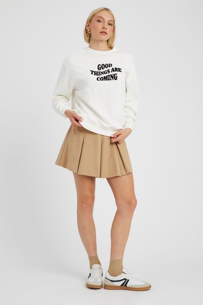 Jupe short à plis plats
