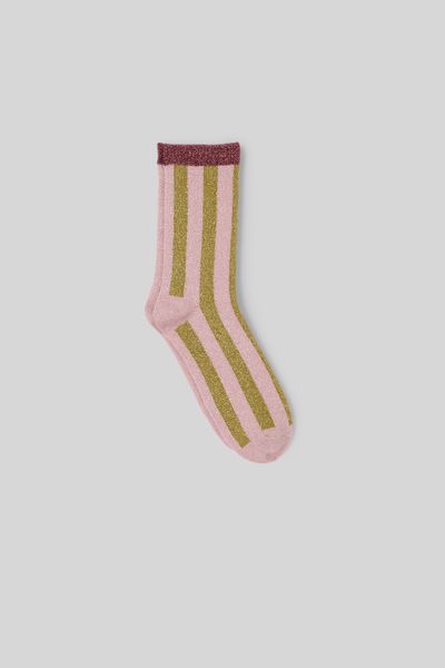 Chaussettes &agrave; rayures brillantes