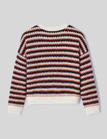 Pull jacquard fantaisie