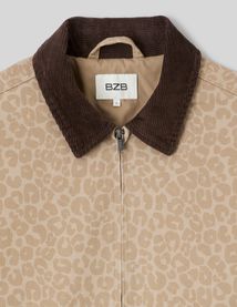 Veste zipp&eacute;e imprim&eacute;e