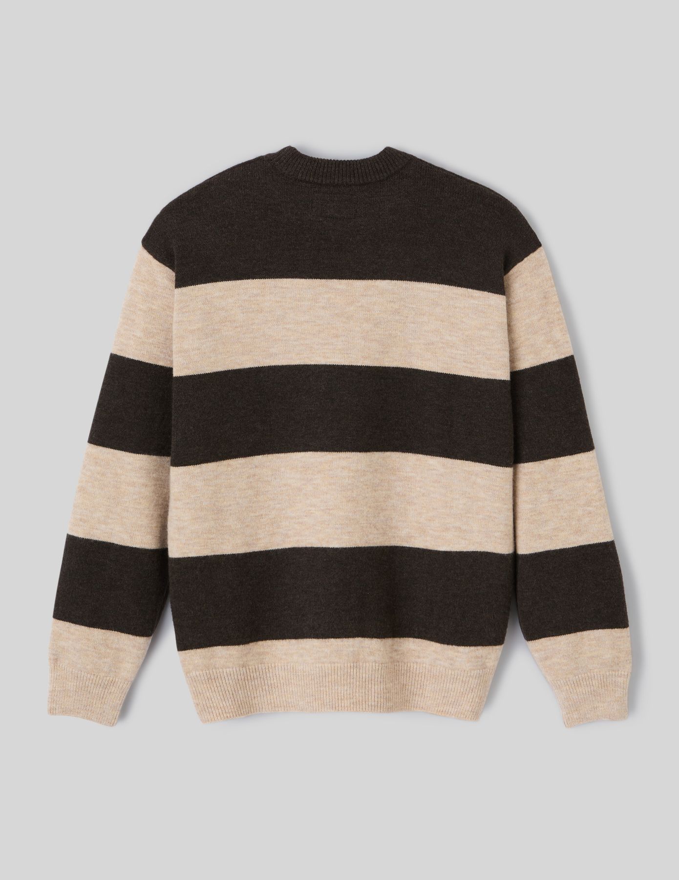 Pull col rond maxi rayures