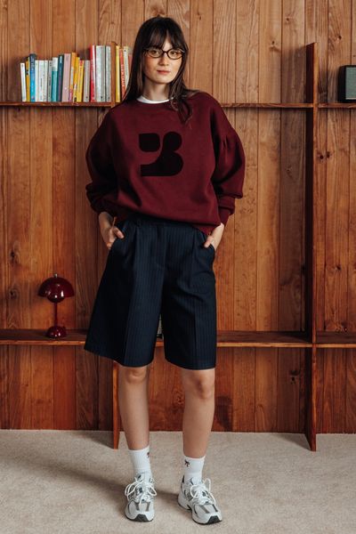 Bermuda ray&eacute; polyester recycl&eacute;