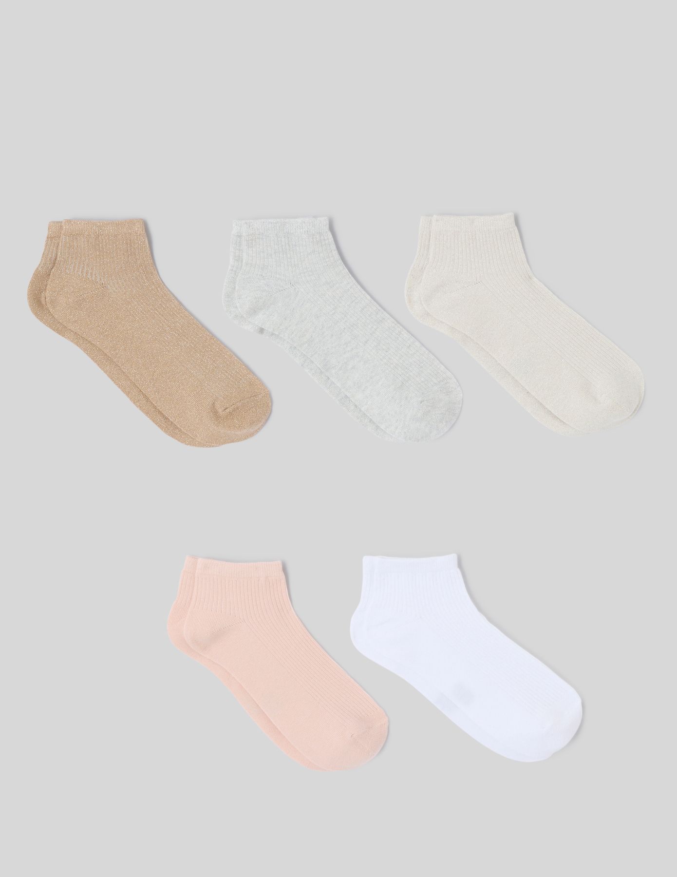 Lot de 5 chaussettes &agrave; fil m&eacute;talis&eacute;