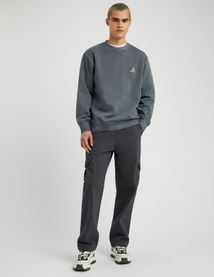 Sweat col rond brod&eacute;