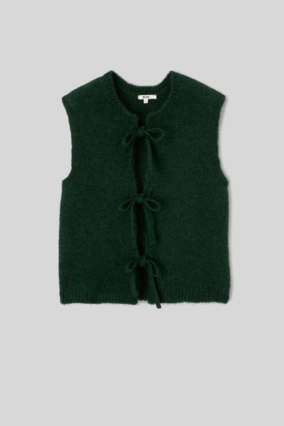 Gilet sans manche &agrave; n&oelig;uds