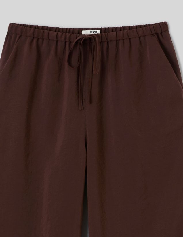 Pantalon fluide taille &eacute;lastiqu&eacute;e