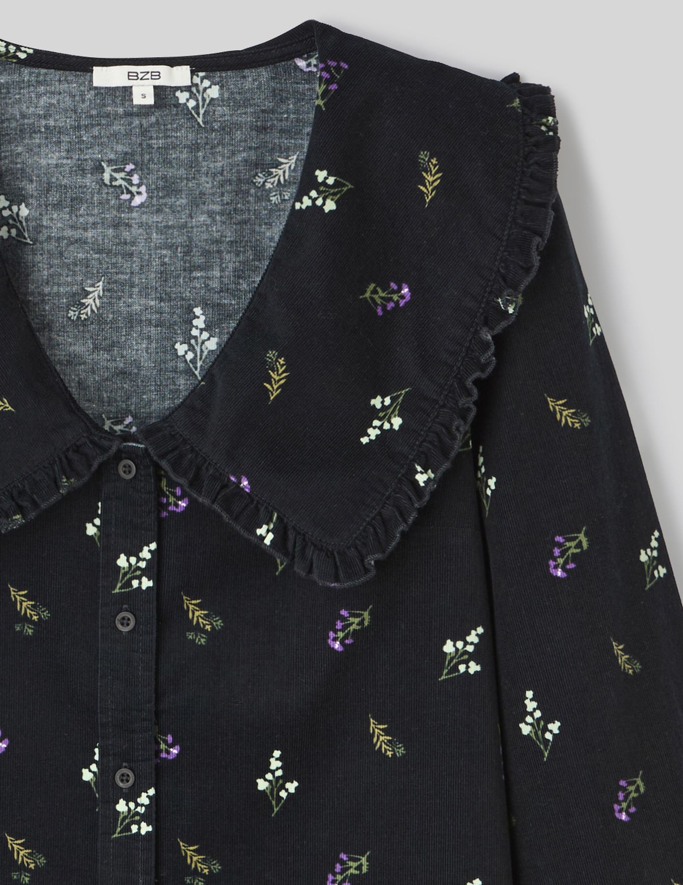 Blouse imprimée en velours côtelé