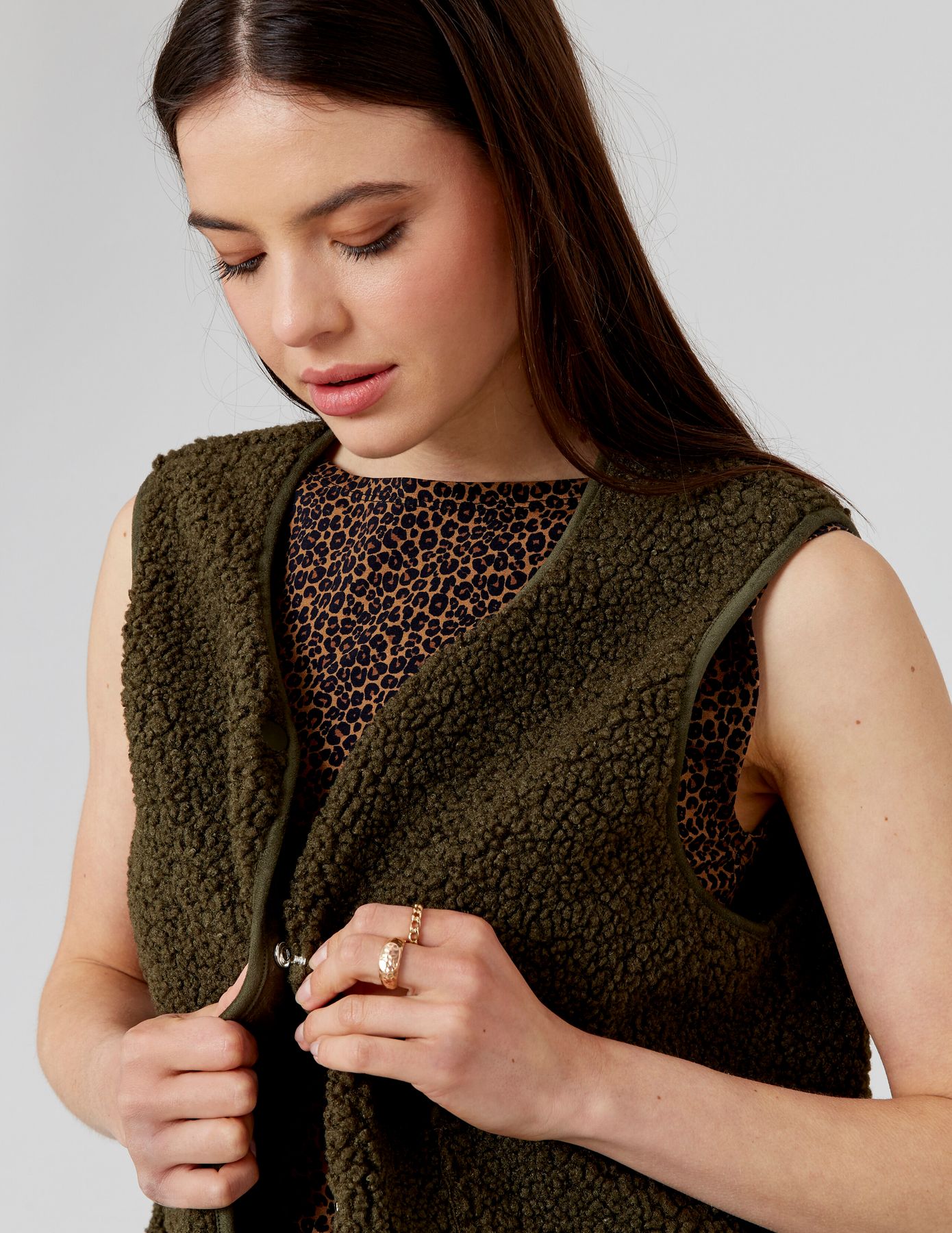 Gilet sans manches en sherpa