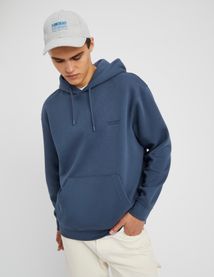 Sweat à capuche message brodé
