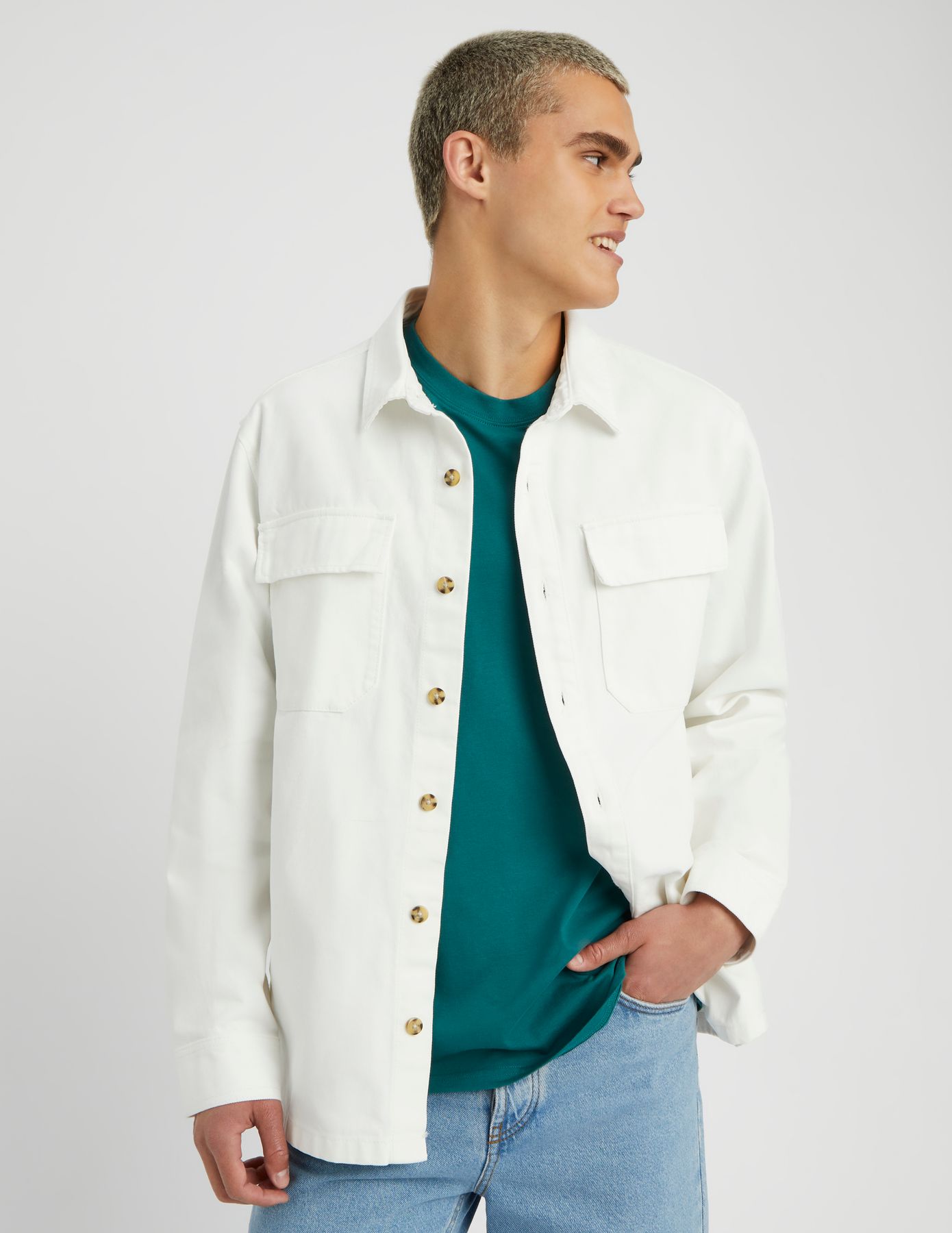 Surchemise twill unie