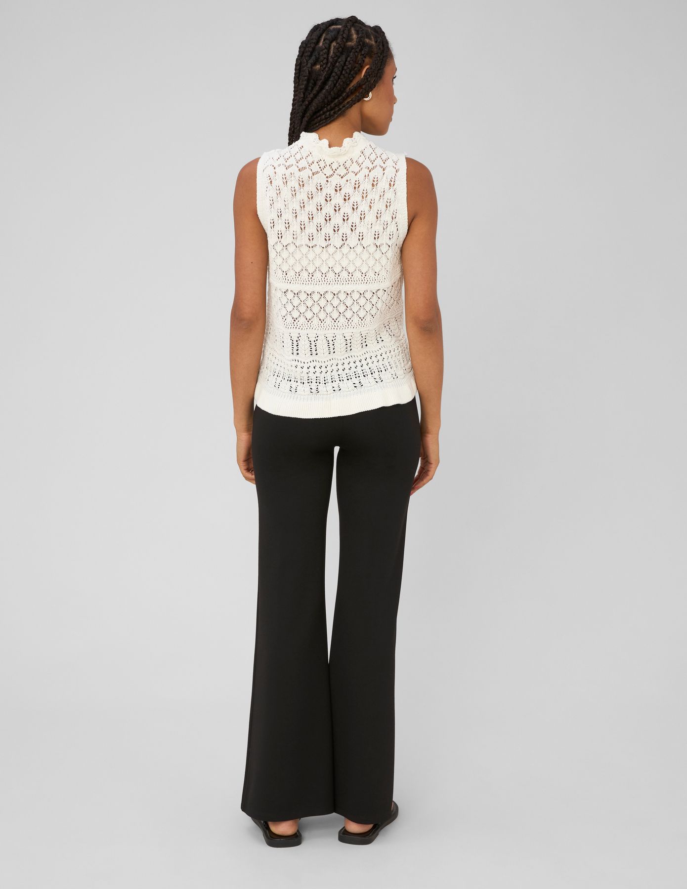 Pantalon flare en maille