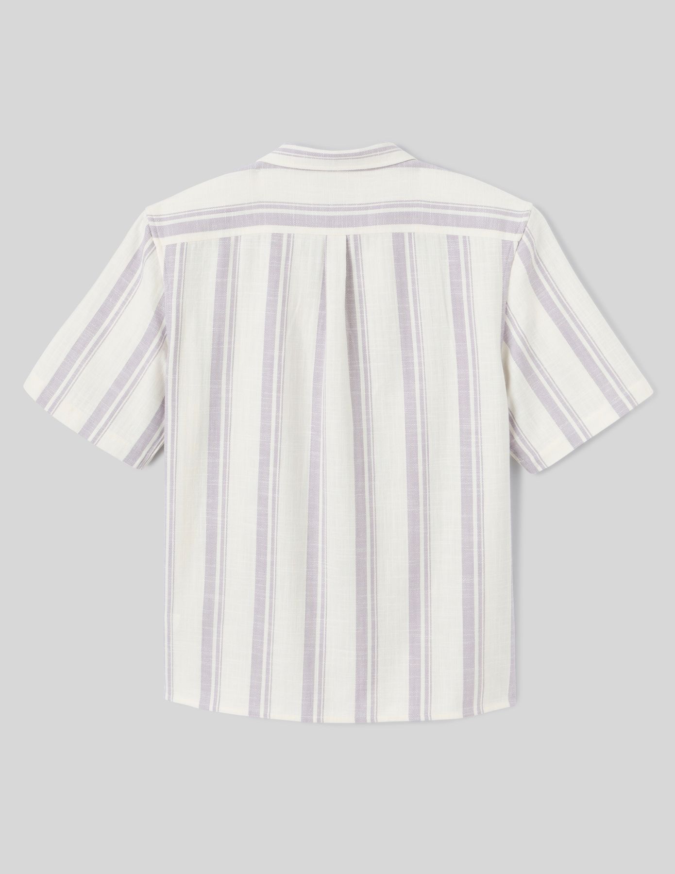 Chemise manches courtes rayée rustique