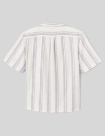 Chemise manches courtes rayée rustique