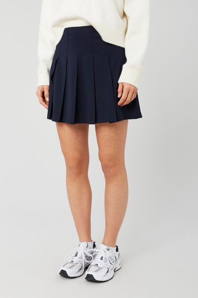 Jupe courte plissée en polyester recyclé